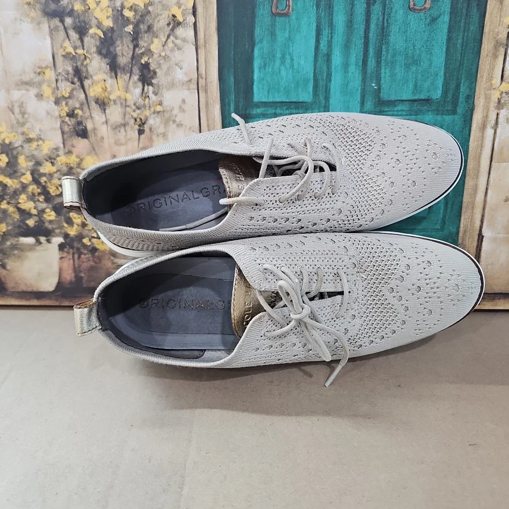 Cole Haan Grand OS W19538 Women's Rye Stitchlite Wingtip Oxford Shoes US 9B